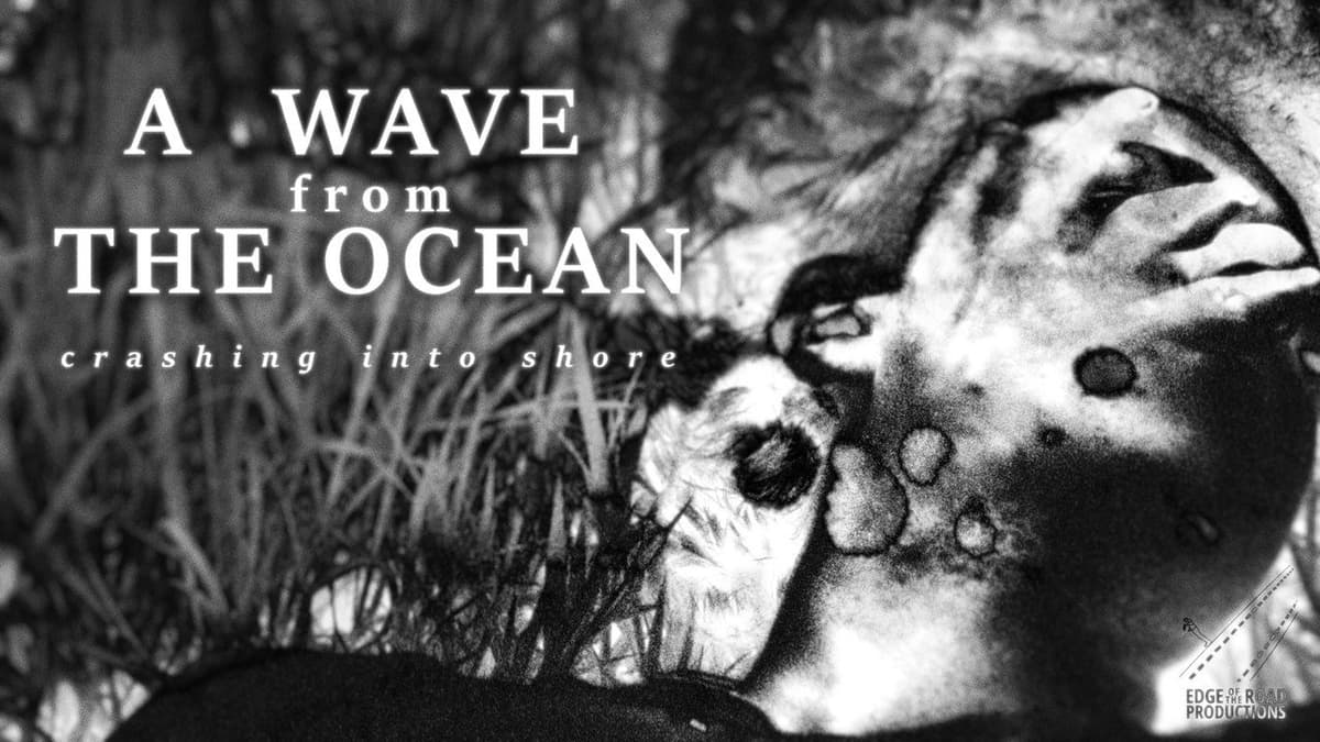 A Wave from the Ocean Crashing Into the Shore