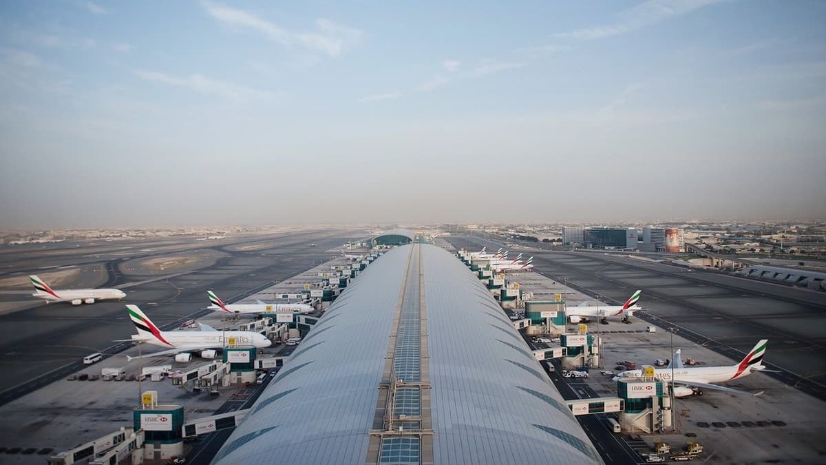 Närbild - Dubais flygplats